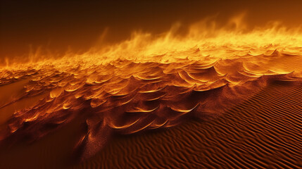 Fototapeta na wymiar fire in the desert