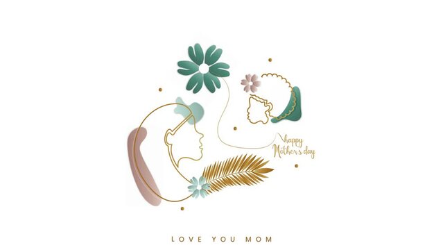 Happy Mother's Day animated 4K Motion Graphic Video Template.