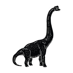 Dinosaur vector. suitable for animal icon, sign or symbol.