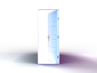 開いたドアの3Dイラストレーション
カットアウトされたドア