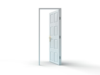 開いたドアの3Dイラストレーション
カットアウトされたドア