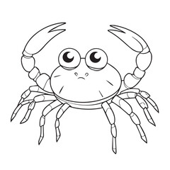 Obraz premium Crab for coloring book or coloring page for kids vector clipart