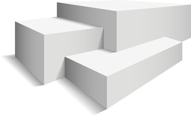 Obraz premium Podium isolated on a transparent background. 3d pedestal. PNG.