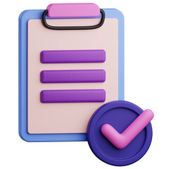Clipboard illustration 3d icon