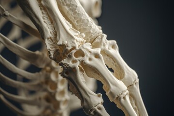 Severe upper limb bone osteoporosis - 3D. Generative AI