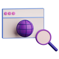 Web Browser illustration 3d icon