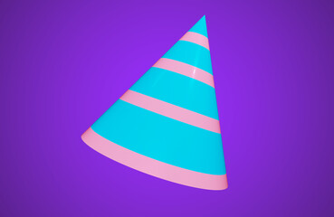 happy birthday hat 3d render