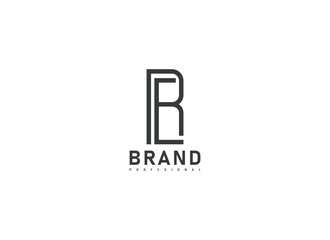 Abstract Initial Letter R and E Logo. Geometric Line Shapes Letter RE ER Isolated on White Background. Suitable For Business and Branding Logos. Flat Design Vector Template Elements