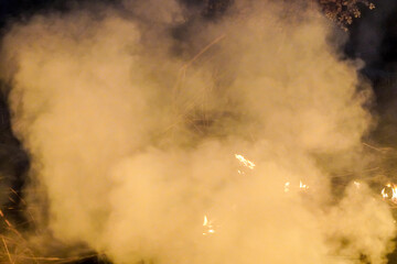 Fire with smoke
