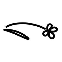 Naklejka premium Handrawn flower doodle. cute spring plant.