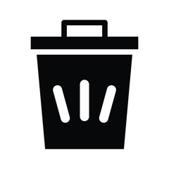 trash glyph icon illustration vector graphic