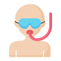 Diver Flat Icon