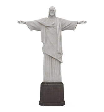 Christ Redeemer Statue Isolated