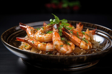 shrimp with fish sauce in dish