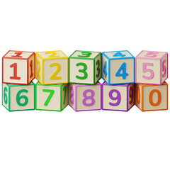 Numbers box 3d icon illustration