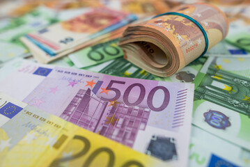 Obraz na płótnie Canvas Euro money. euro money background.