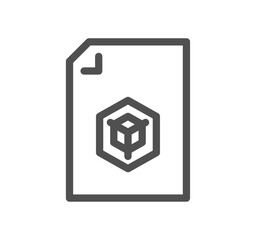 Document flow management related icon outline and linear vector.