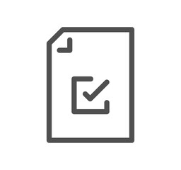 Document flow management related icon outline and linear vector.