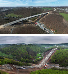 Rahmede Talbrücke / vorher, nachher - A 45 Sauerlandlinie, NRW