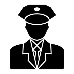 Policeman Glyph Icon