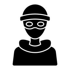 Robber Glyph Icon