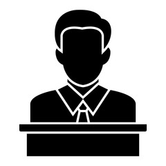 Sales Man Glyph Icon