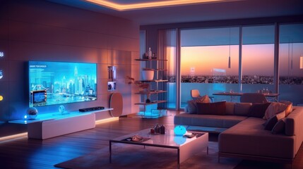 An array of interconnected IoT devices, such as smart appliances and security systems.
