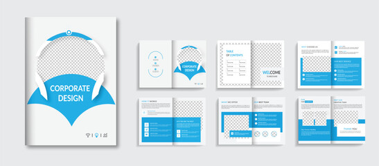 Company profile brochure template design, minimalist business brochure template, or minimalist brochure design