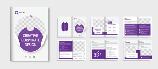 Company profile brochure template layout design, minimal business brochure creative shape design, annual report, company profile, editable brochure template layout.