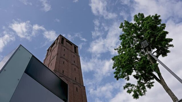 Exterior view of church Johann-Baptist-Kirche Church tower, Cologne, Germany