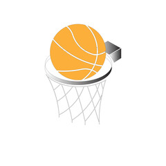 icon vector ring basket ball illustration design