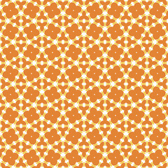 Minimal Geometric Design with Seamless White and Orange Patterns
