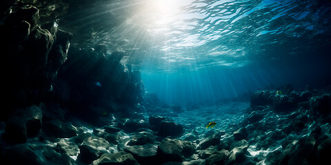 Fototapeta na wymiar Sea underwater, coral, natural light