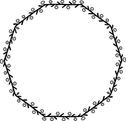 Decagon frames Flower wreath spiral leaf floral vector decoration triumph border framing pressed flowers background black for congratulations birthday wedding anniversary valentine Christmas new year