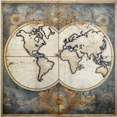 Obraz premium Vintage world map
