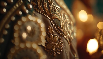 arabic style bridal wedding fabric wallpaper with a royal touch generative ai