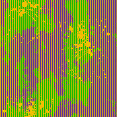 Abstract Hand Drawing Ink Stains Splashes Splatters with Vertical Thin Stripes Seamless Vector Pattern Isolated Background  