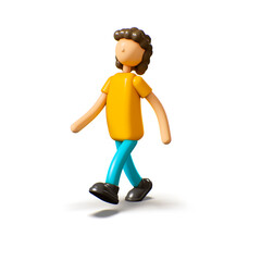 3D genderless Character walking