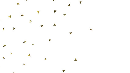 Gold confetti background, isolated on transparent background