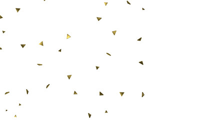 Obraz premium Gold confetti background, isolated on transparent background
