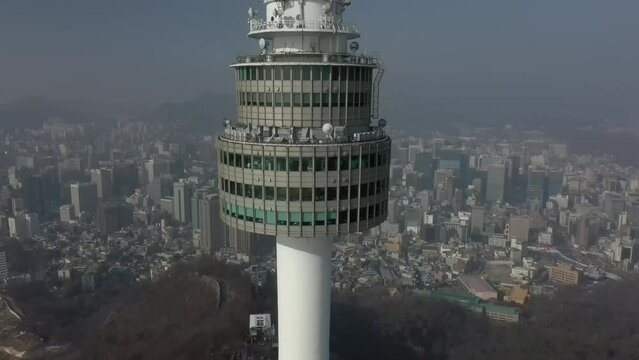 Cityscape of N Seoul Tower (Landmark building of Seoul) / Jung-gu, Seoul, South Korea 