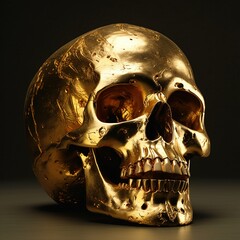 Golden Skull - Mysterious and Luxurious - Generative AI
