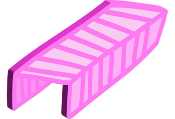 3D pink paperclips - obrazy, fototapety, plakaty