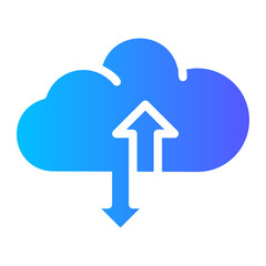 cloud computing gradient icon