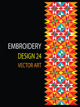 
It is a traditional handicraft design by native tribes in East Malaysia usually with green, black, yellow, purple, brown, white, and orange threads