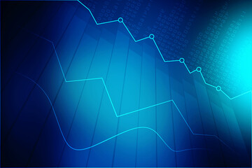 2d rendering Stock market online business concept. business Graph 