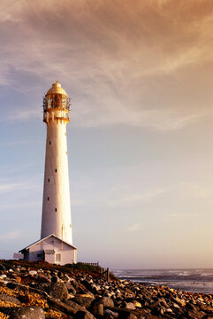 The Slangkop Lighthouse at Kommetjie, Western Cape, South Africa.