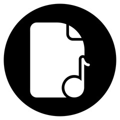 music glyph icon