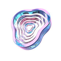 3D illustration Holographic Abstract Shape