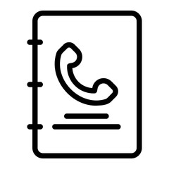 phonebook line icon